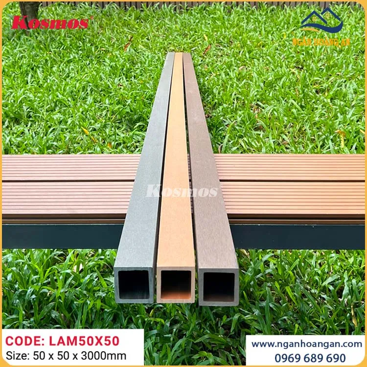 Thanh Lam Hộp Gỗ Nhựa Ngoài Trời Kosmos LAM50x50 Coffee