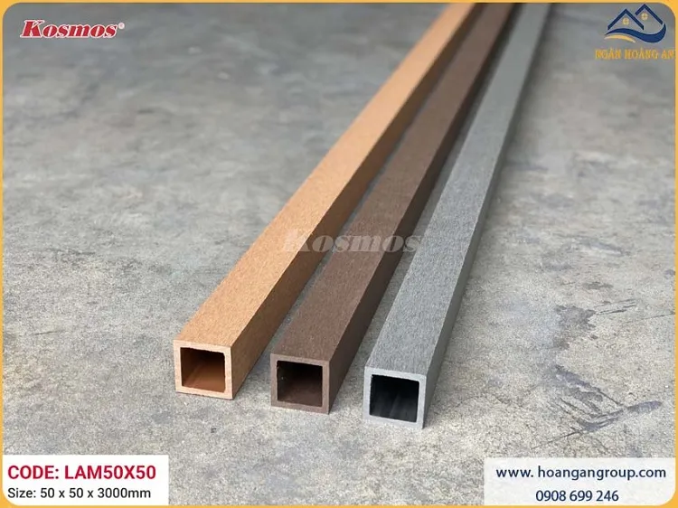 Thanh Lam Hộp Gỗ Nhựa Ngoài Trời Kosmos LAM50x50 Coffee