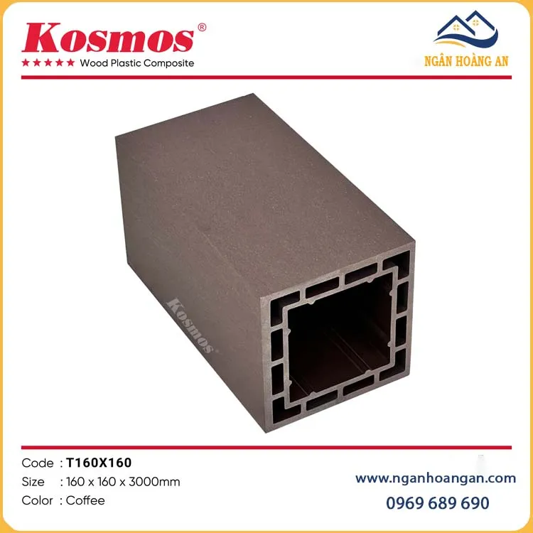 Lam Trụ Giàn Hoa Pergola Gỗ Nhựa Ngoài Trời Kosmos T160x160