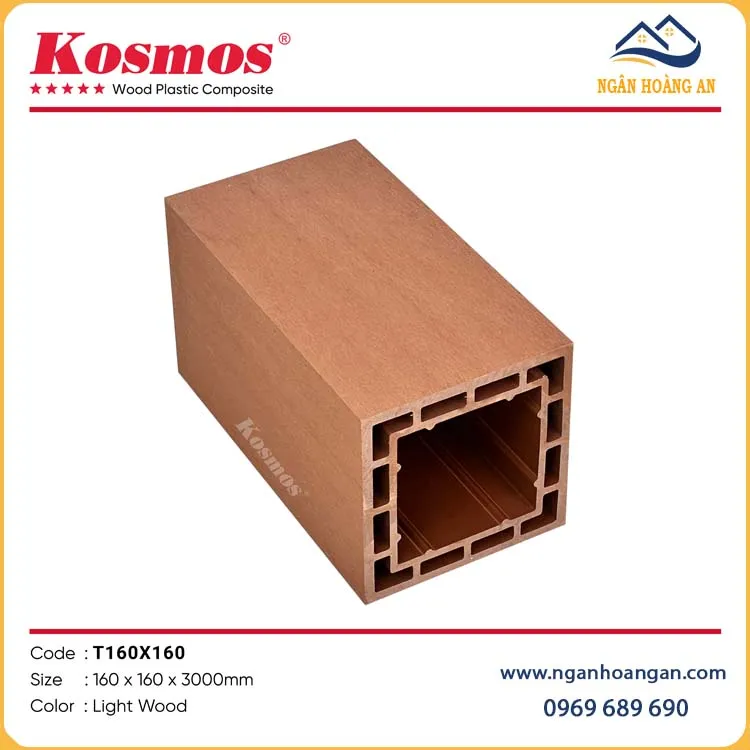Lam Trụ Giàn Hoa Pergola Gỗ Nhựa Ngoài Trời Kosmos T160x160