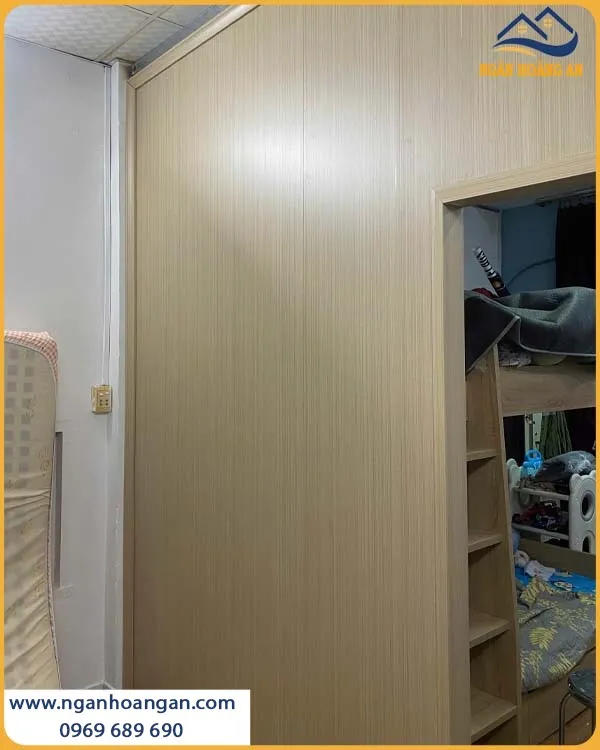 Bộ Vách Ngăn Phòng 2 Mặt Nhựa PVC Giả Gỗ Glotex VN203