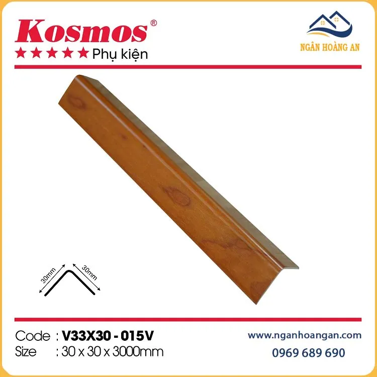 Nẹp Góc V30x33 Nhựa Giả Gỗ Kosmos