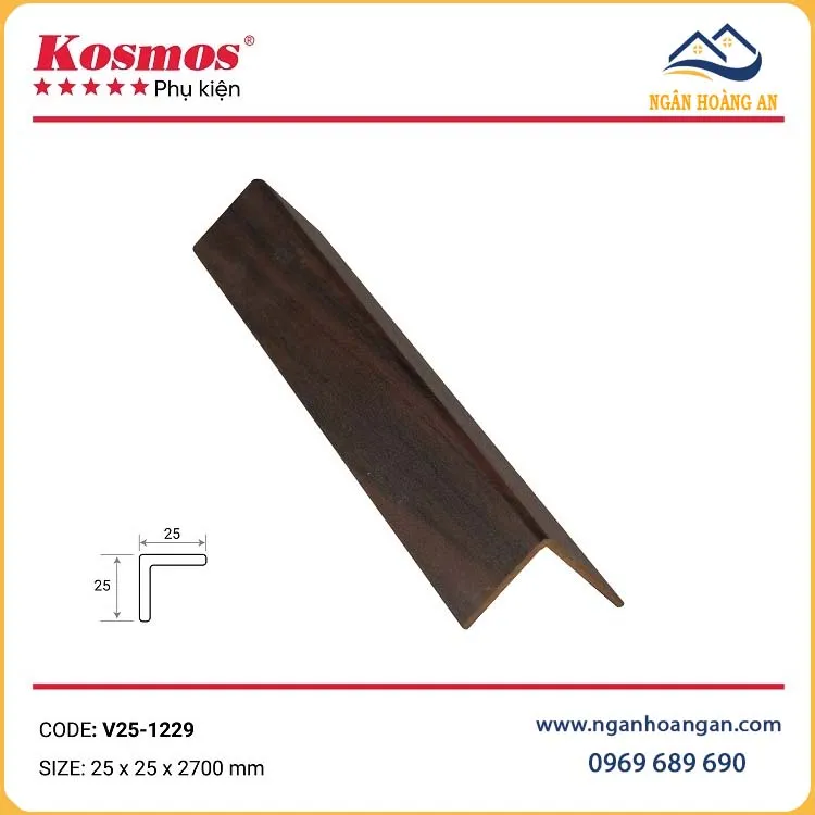 Nẹp Góc V25x25 Sàn Gỗ Sàn Nhựa Kosmos 
