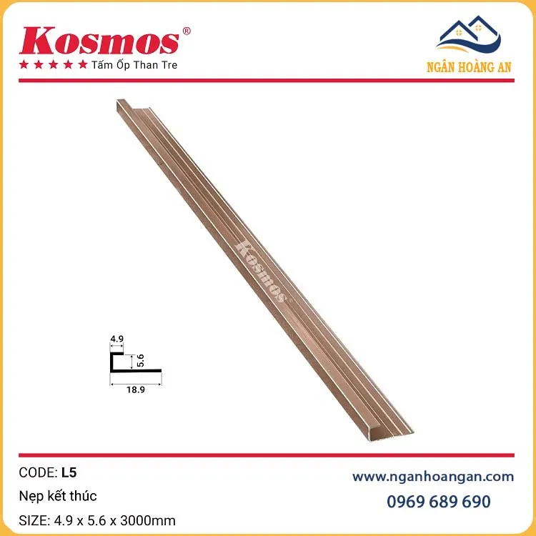 Phụ Kiện Nẹp Nhôm Tấm Ốp Than Tre Kosmos 5mm