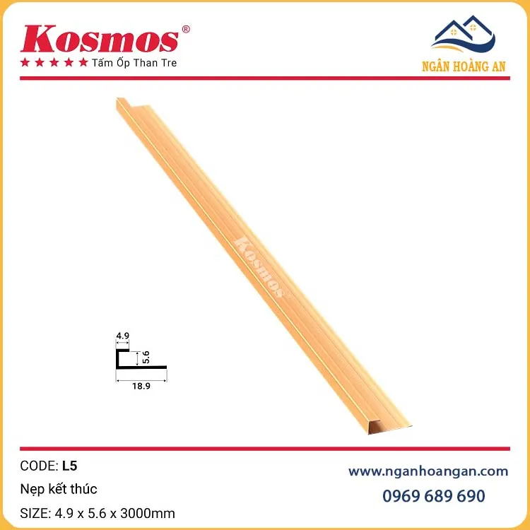 Phụ Kiện Nẹp Nhôm Tấm Ốp Than Tre Kosmos 5mm
