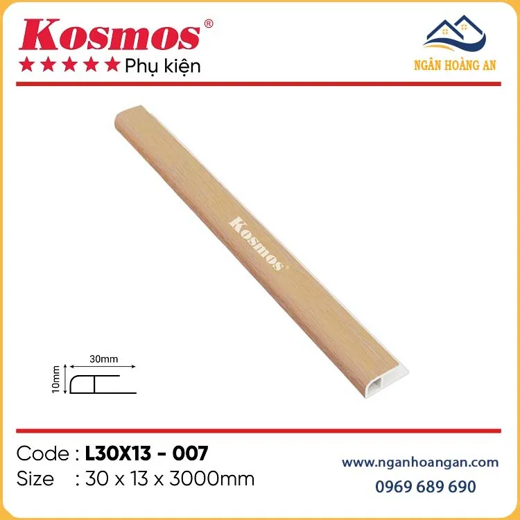Nẹp Kết Thúc Tấm Ốp Tường Nhựa Giả Gỗ Kosmos