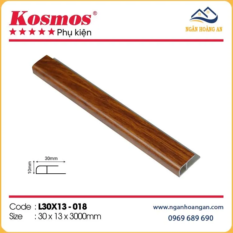 Nẹp Kết Thúc Tấm Ốp Tường Nhựa Giả Gỗ Kosmos