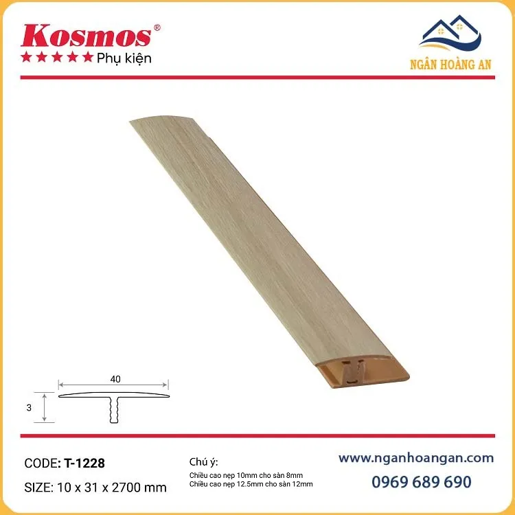 Nẹp Nhựa Chữ T Nối Sàn Gỗ Sàn Nhựa Kosmos