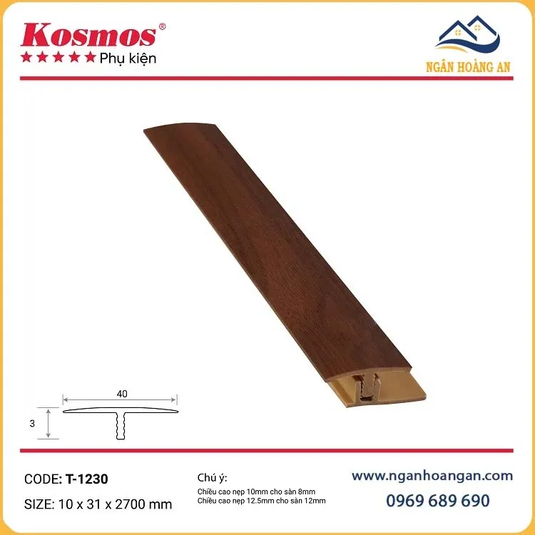 Nẹp Nhựa Chữ T Nối Sàn Gỗ Sàn Nhựa Kosmos