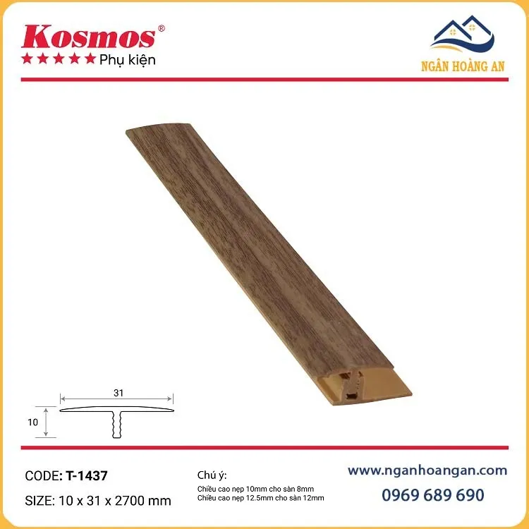 Nẹp Nhựa Chữ T Nối Sàn Gỗ Sàn Nhựa Kosmos
