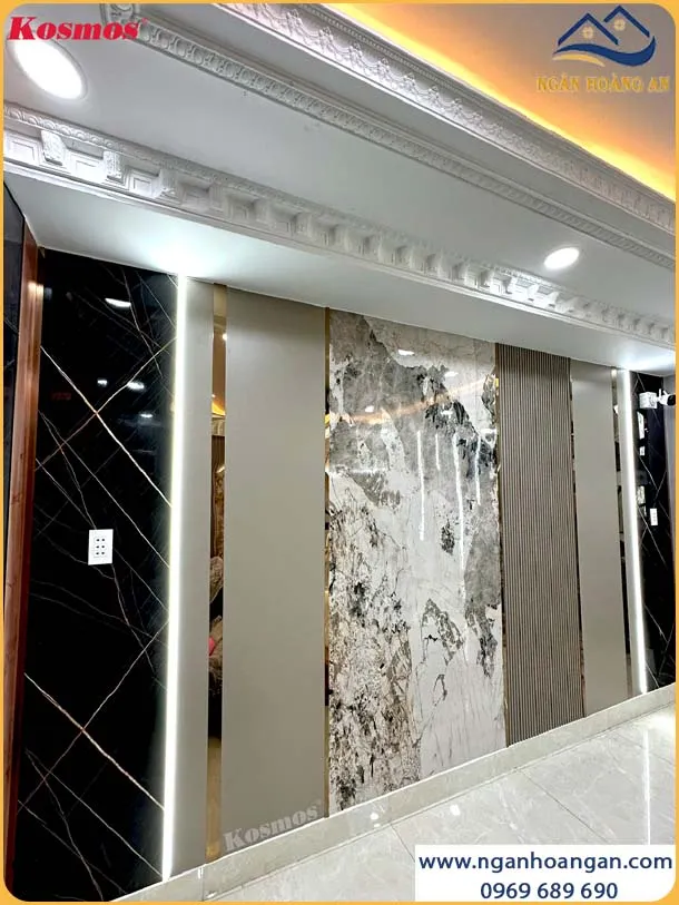 Ốp Trần Tấm Ốp Than Tre Lam Sóng Đơn Sắc Nâu Kosmos 6S817