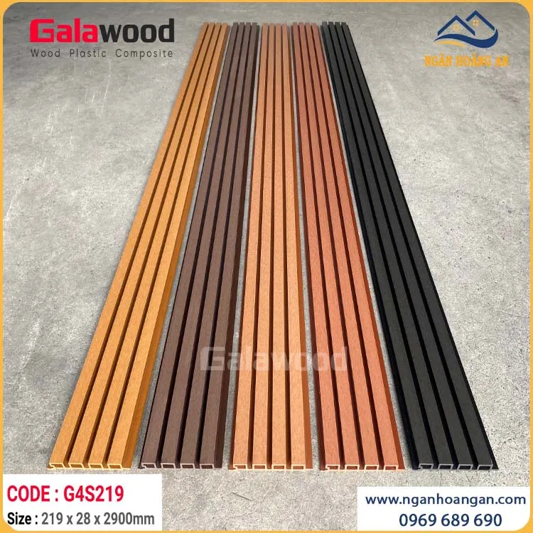 Tấm Gỗ Nhựa Lam Sóng Ngoài Trời Galawood G4S219 Coffee