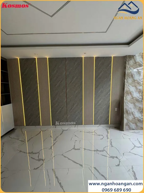 Ốp Tường Than Tre Vân Bê Tông Xi Măng Xám Kosmos TT-835 