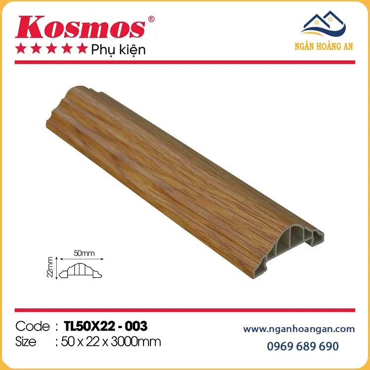 Phào Chỉ Lưng Tường Trần TL55X23 Giả Gỗ Kosmos