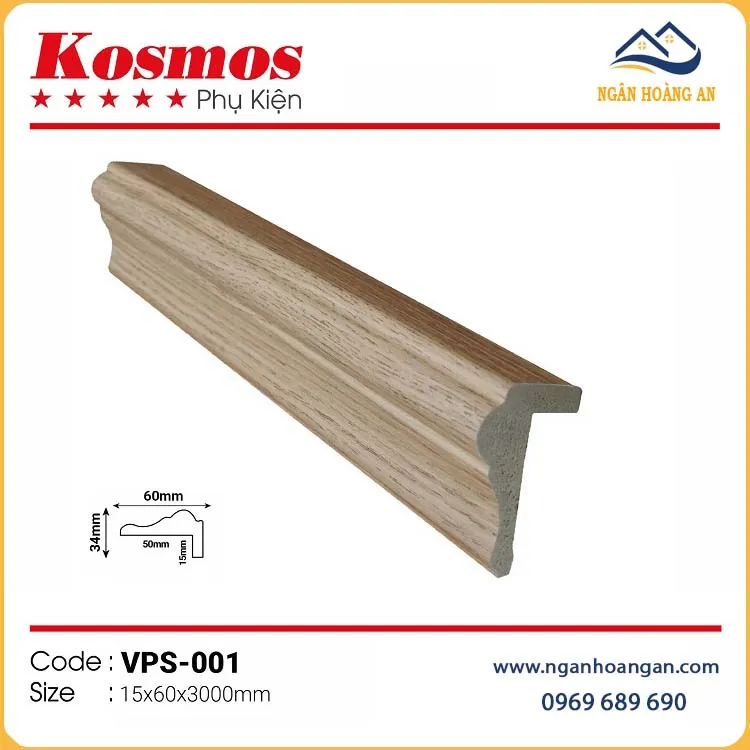 Phào Kết Thúc Trang Trí Nhựa Giả Gỗ Kosmos UVPS