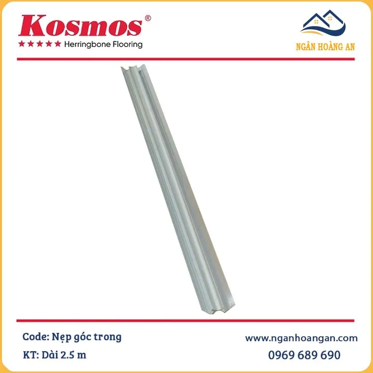Phụ Kiện Nẹp Nhôm Trang Trí Ốp Tấm PVC Giả Đá Màu Bạc