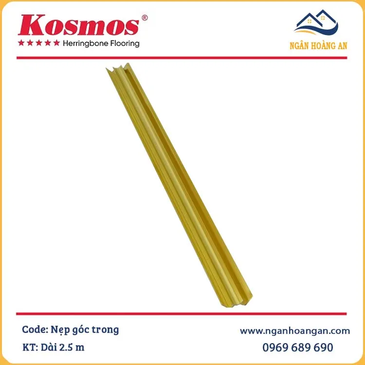 Phụ Kiện Nẹp Nhôm Trang Trí Ốp Tấm PVC Giả Đá Màu Vàng