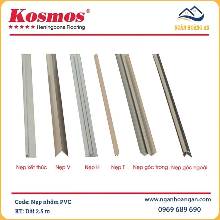 Phụ Kiện Nẹp Nhôm Góc Trong Nối Tấm PVC Giả Đá Màu Bạc
