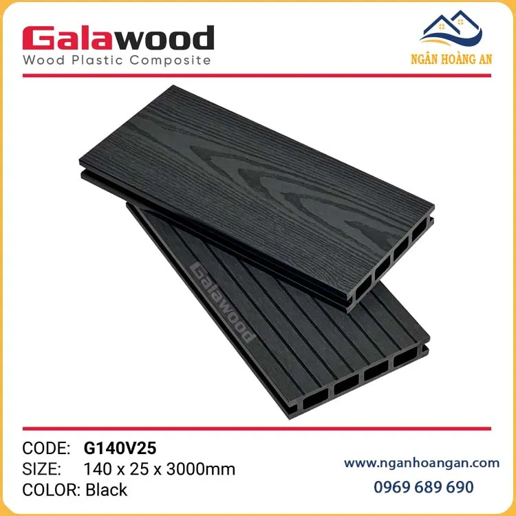 Sàn Sân Vườn Gỗ Nhựa Ngoài Trời Galawood G140V25