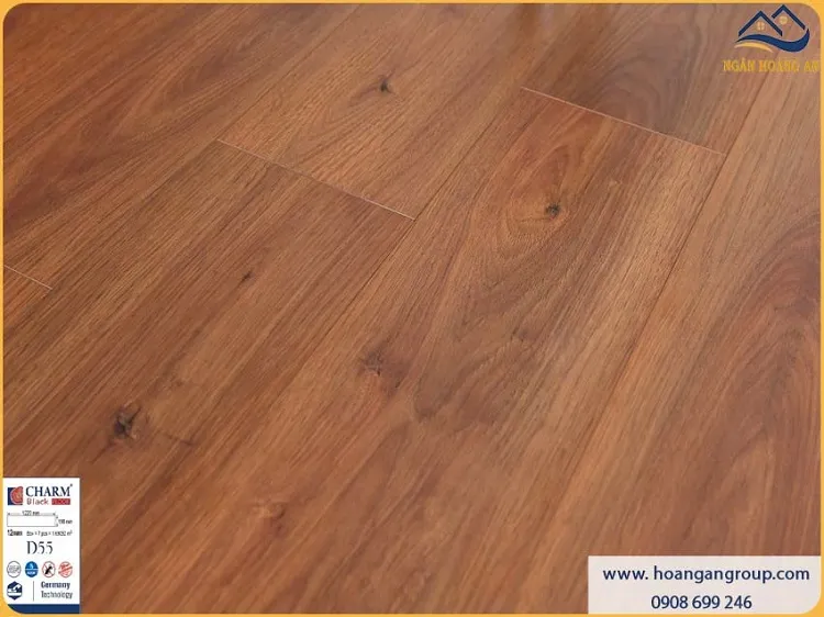 Sàn Gỗ Công Nghiệp Charmwood D55 Dày 12mm