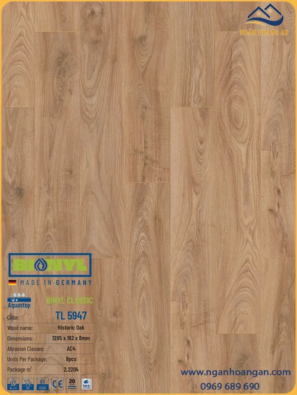 Sàn Gỗ Công Nghiệp Binyl Đức TL5947 Dày 8mm