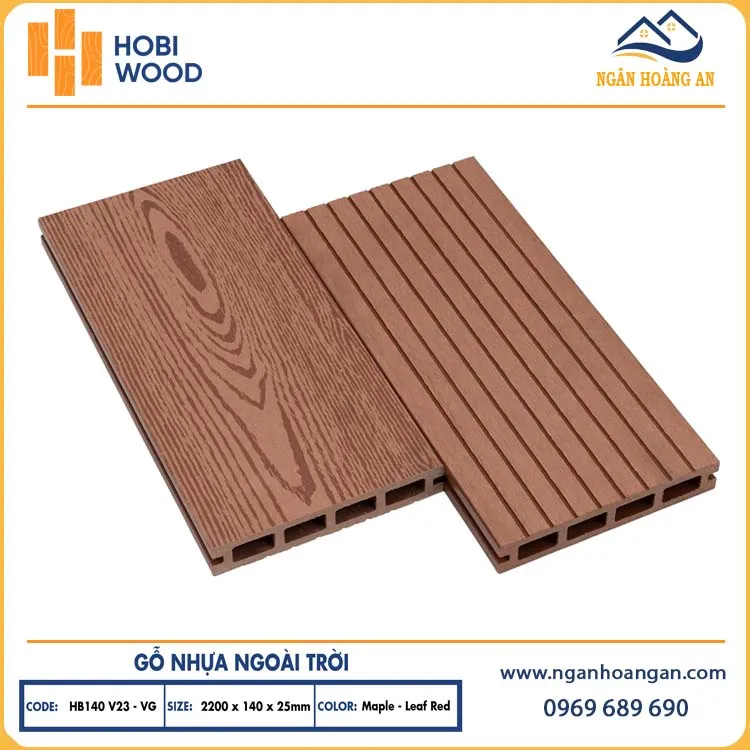 Sàn Gỗ Nhựa Ngoài Trời Hobiwood HB140V25-VG 