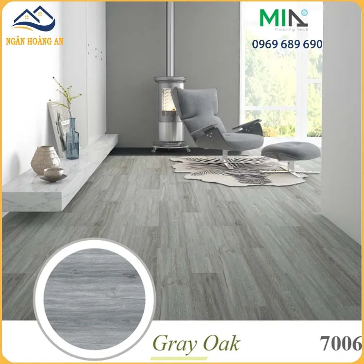 Sàn Nhựa Giả Gỗ Hèm Khoá MIA MA 7006 Đế Cao Su 7mm