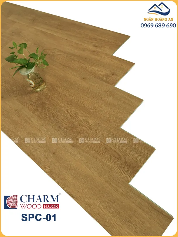 Sàn Nhựa Giả Gỗ Hèm Khoá Charmwood SPC-01 6mm