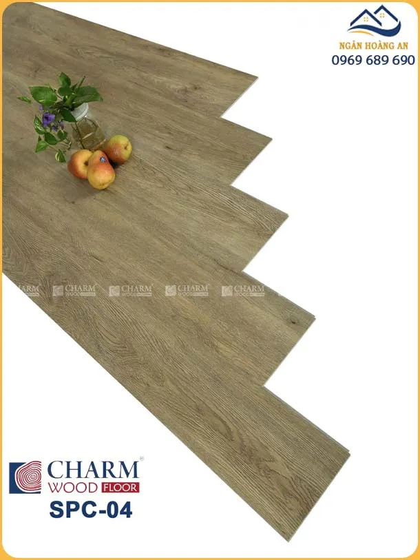 Sàn Nhựa Hèm Khóa Vân Gỗ Charmwood SPC-04 Dày 6mm