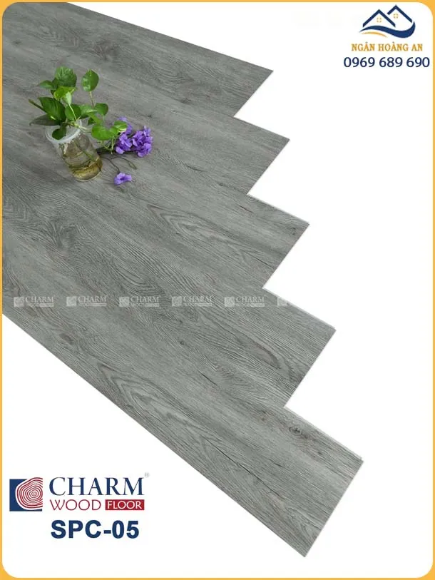 Sàn Nhựa Hèm Khóa Giả Gỗ Charmwood SPC-05 6mm