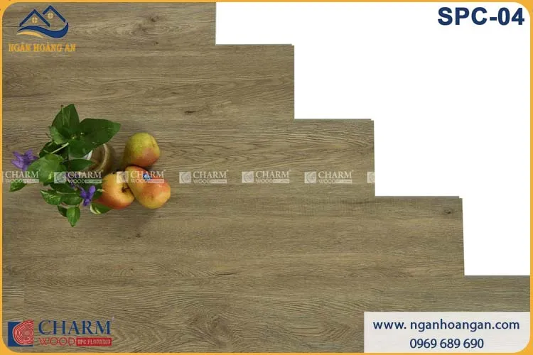 Sàn Nhựa Hèm Khóa Vân Gỗ Charmwood SPC-04 Dày 6mm
