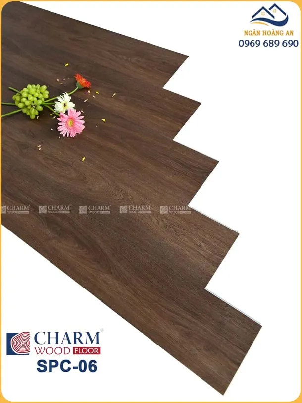 Sàn Nhựa Vinyl Hèm Khóa Giả Gỗ Charmwood SPC-06 Dày 6mm