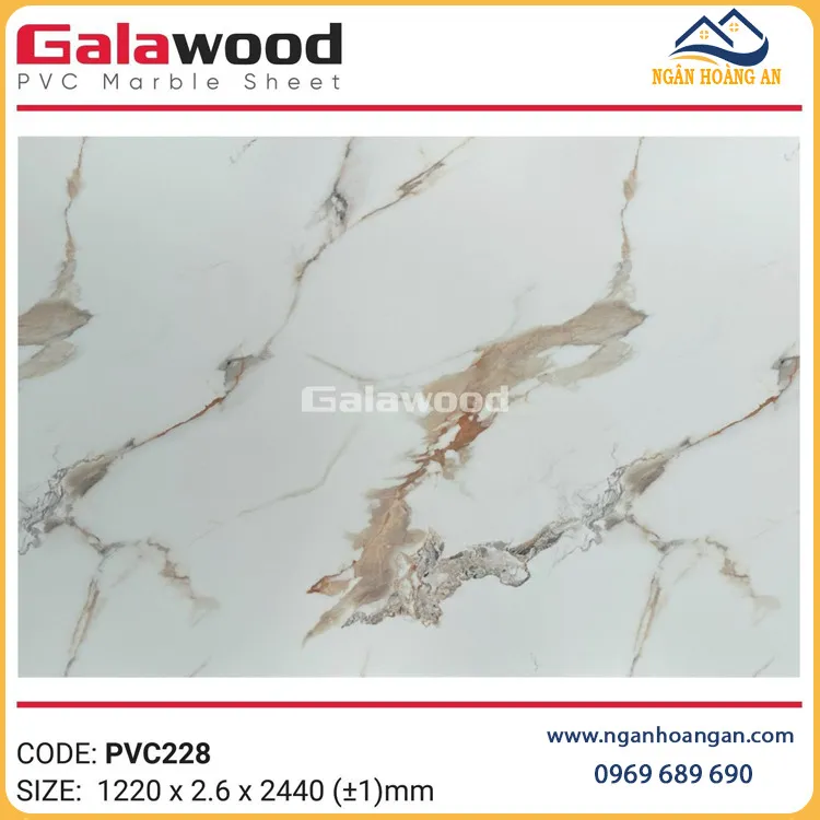 Tấm Dán Tường Giả Đá PVC Galawood PVC228