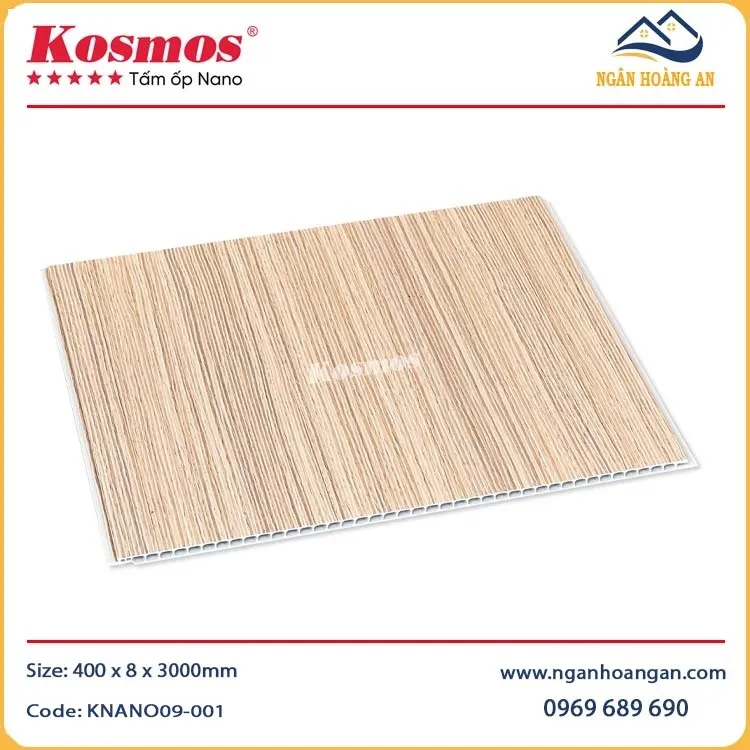 Tấm Ốp Nano Nhựa Giả Vân Gỗ Kosmos KNANO9-001