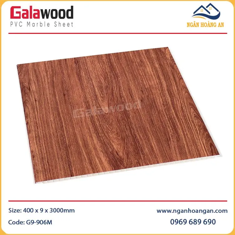 Tấm Nhựa Ốp Tường Nano Galawood G9-906M Giả Gỗ