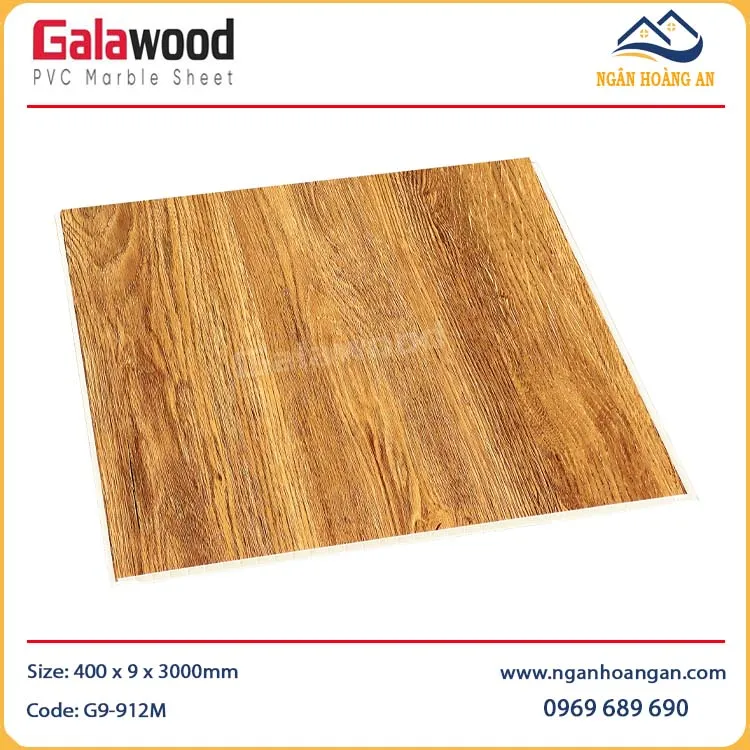 Tấm Nhựa Ốp Tường Nano Galawood G9-912M Giả Gỗ