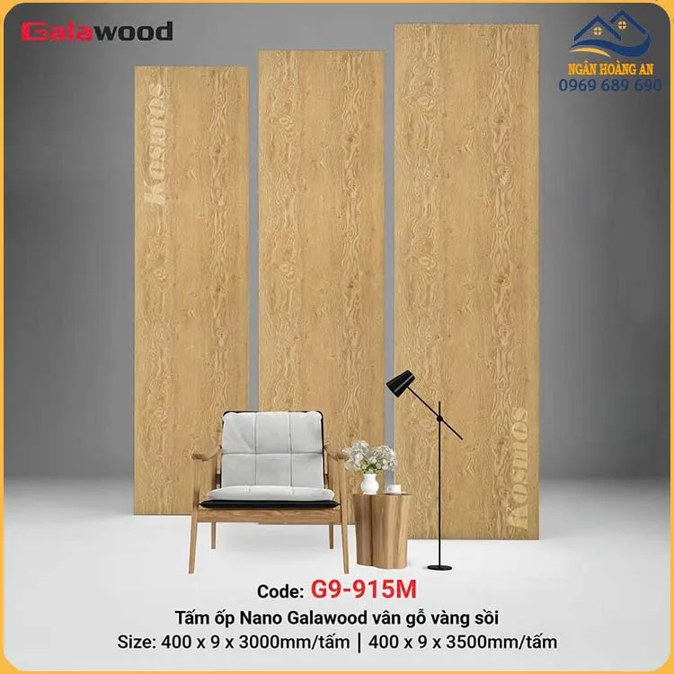 Tấm Nhựa Ốp Tường Nano Giả Vân Gỗ Galawood G9-915M