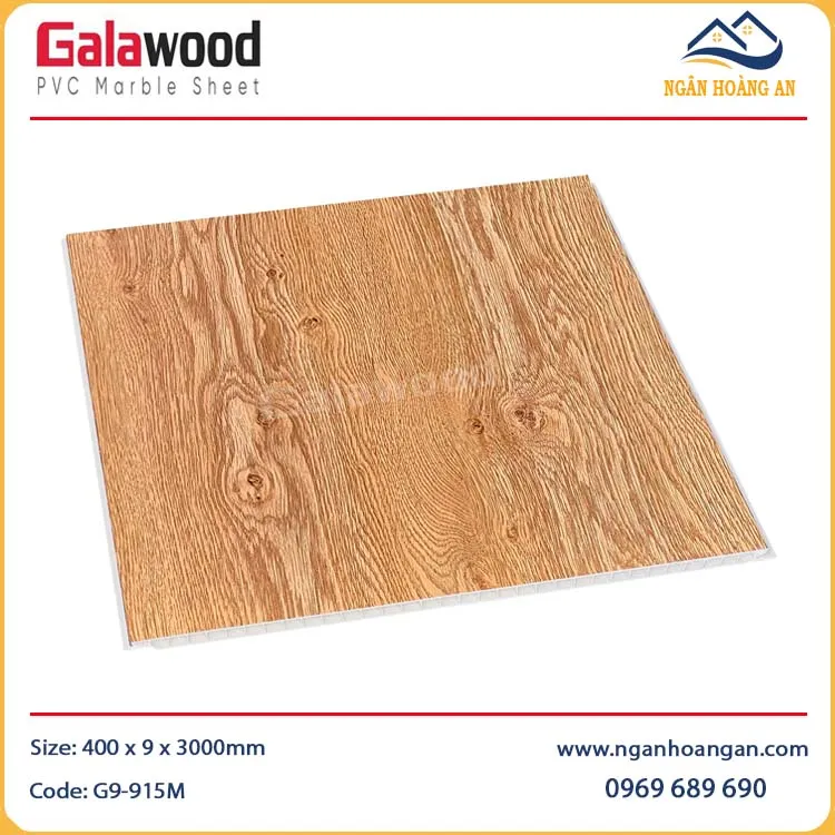 Tấm Nhựa Ốp Tường Nano Giả Vân Gỗ Galawood G9-915M
