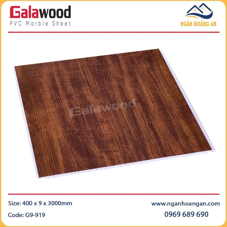 Tấm Nhựa Ốp Tường Nano Vân Gỗ Galawood G9-919