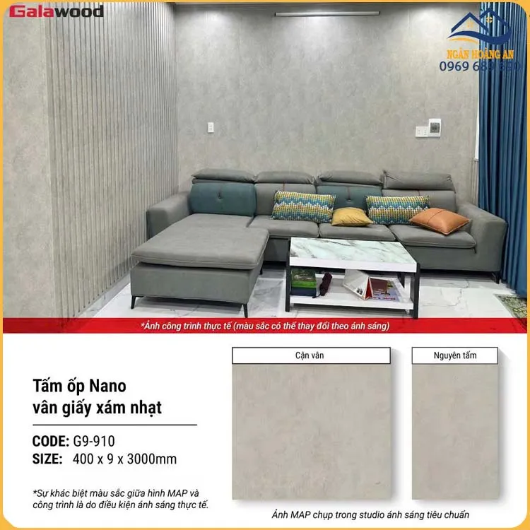 Tấm Ốp Tường Nano Giả Bê Tông Galawood G9-910