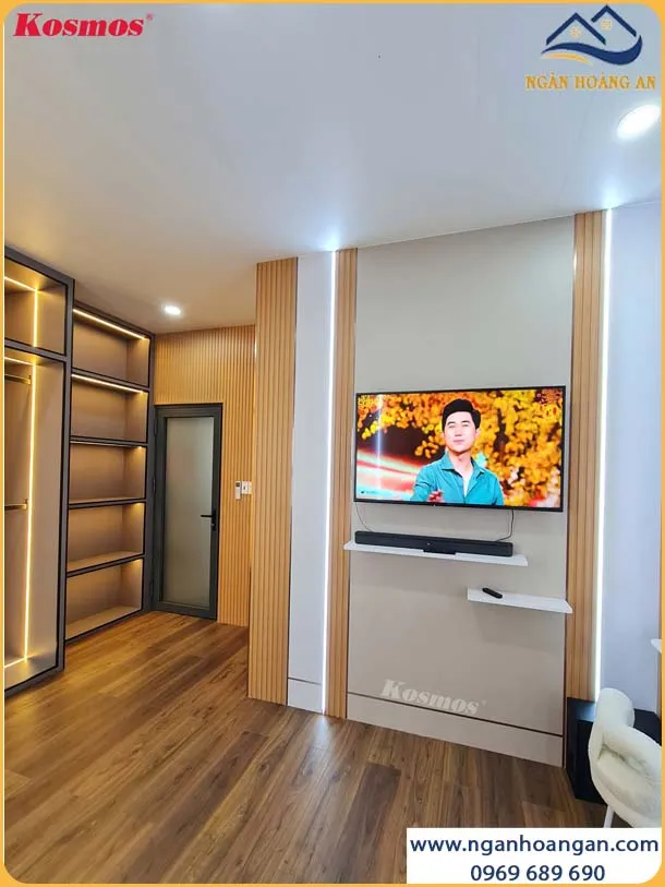 Tấm Ốp Đa Năng Than Tre Kosmos TT-820 Vân Vải Xám