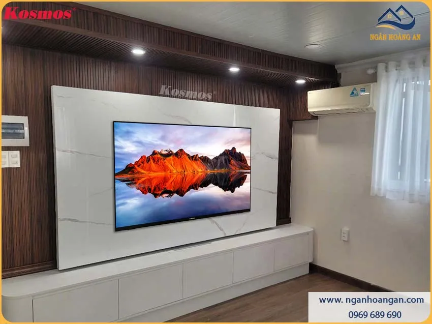 Tấm Ốp Than Tre Lam Sóng Kosmos 6S825 Vân Gỗ Nâu Walnut 