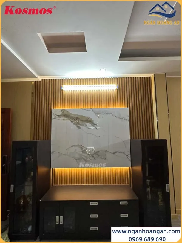 Tấm Than Tre Ốp Tường Vân Đá PET Kosmos TT-838