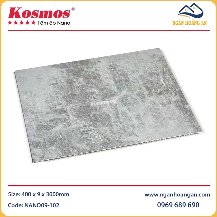 Tấm Nhựa Ốp Trần Nano Giả Bê Tông Kosmos NANO09-102