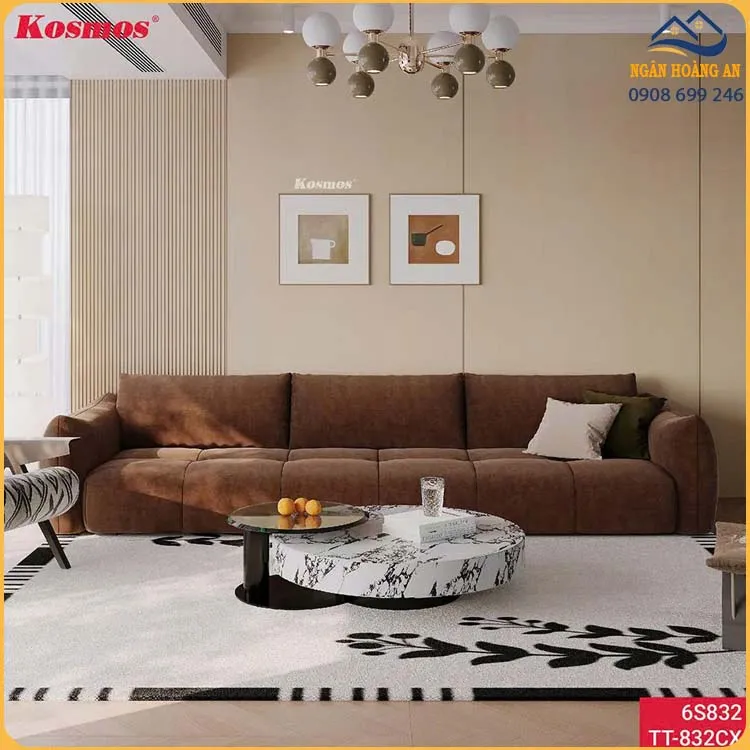 Tấm Ốp Lam Sóng Than Tre Kosmos 6S832 Vân Vải Ánh Kim