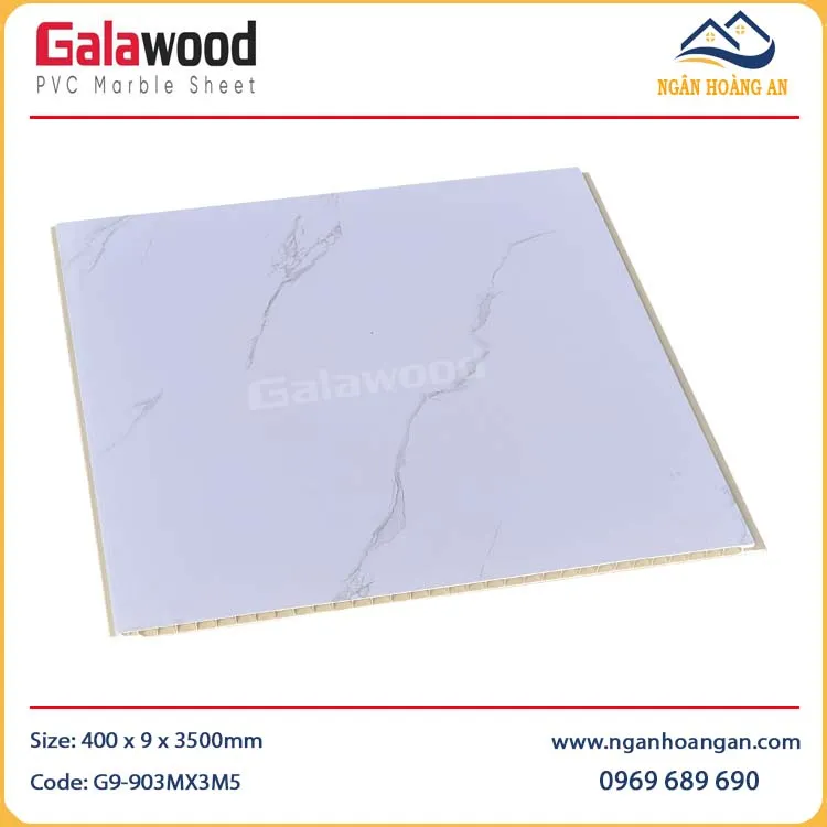 Tấm Ốp Tường Nano Galawood Trắng Vân Mây G9-903MX3M5