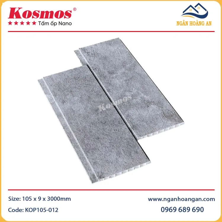 Tấm Ốp Tường Nano Kosmos KOP105-012 Vân Bê Tông