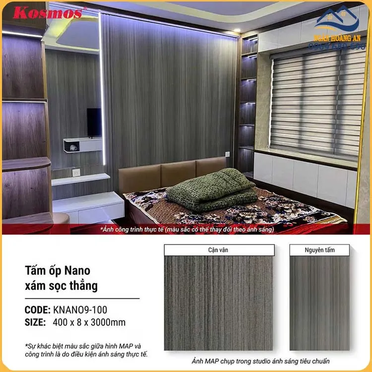 Tấm Nhựa Ốp Tường Nano Kosmos KNANO9-100