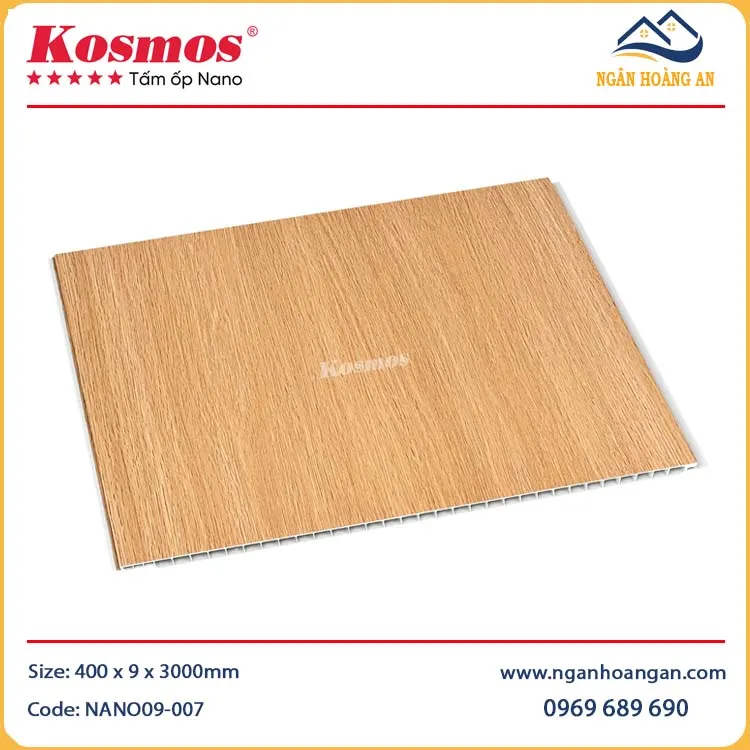 Tấm Nhựa Ốp Tường Nano Vân Gỗ Kosmos NANO9-007