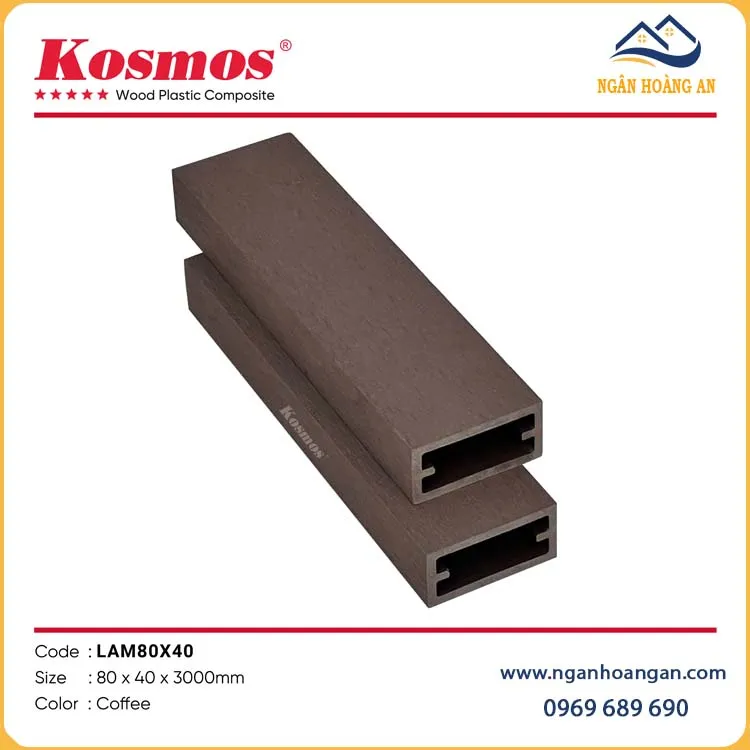 Lam Che Nắng Gỗ Nhựa Ngoài Trời Kosmos LAM80x40